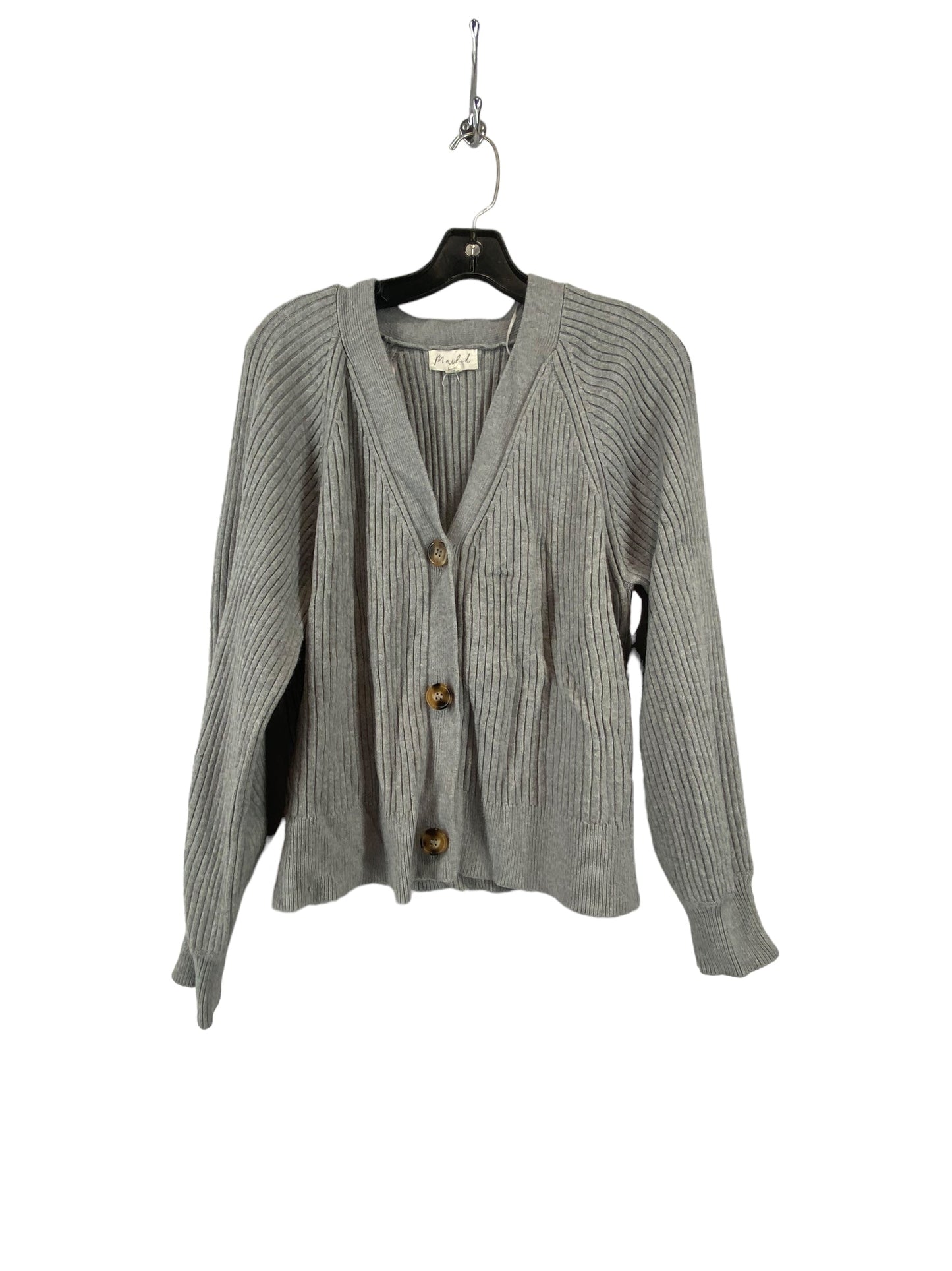 Grey Cardigan Marled, Size Xl