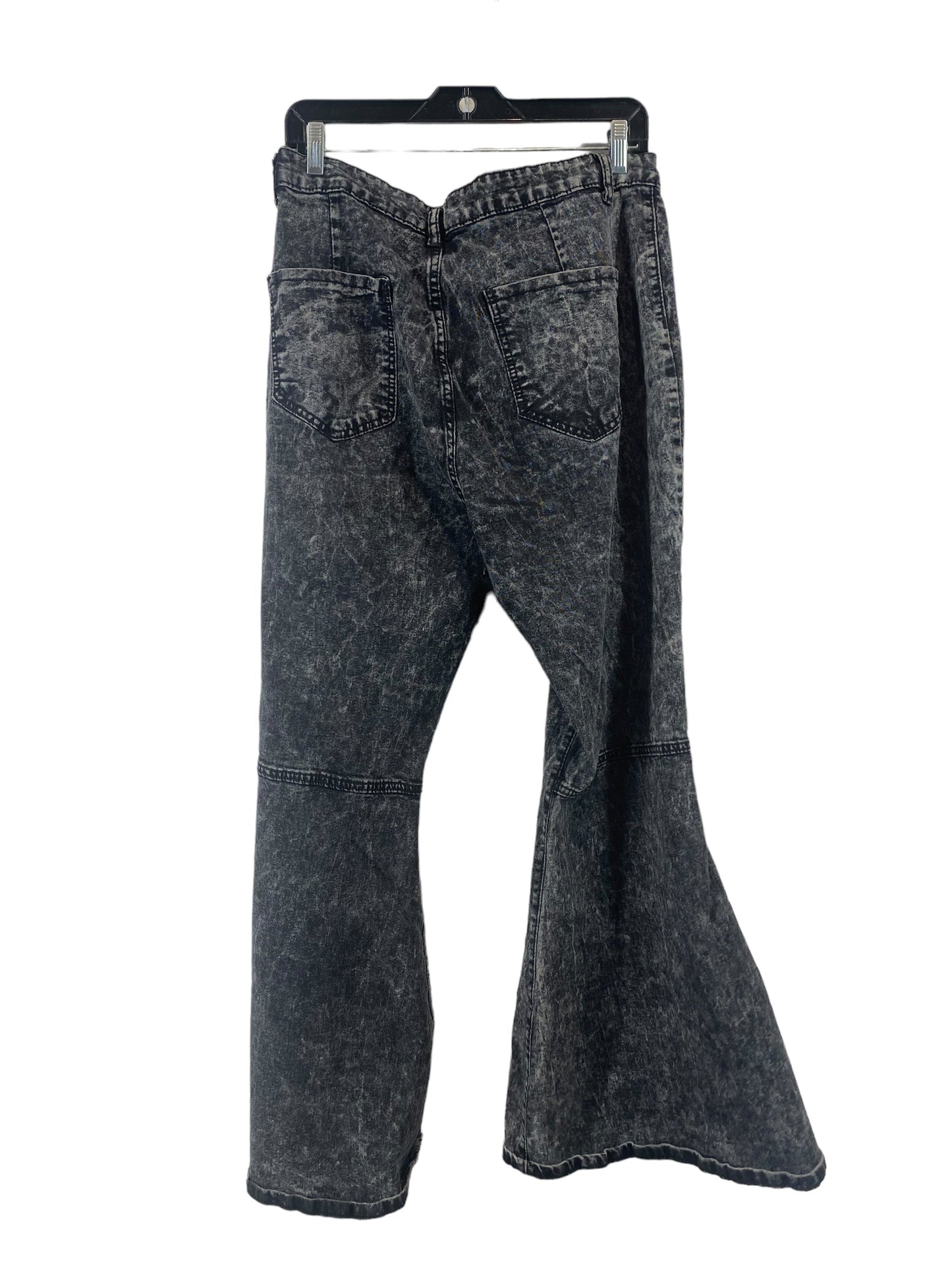 Black Denim Jeans Flared Shein, Size 2x
