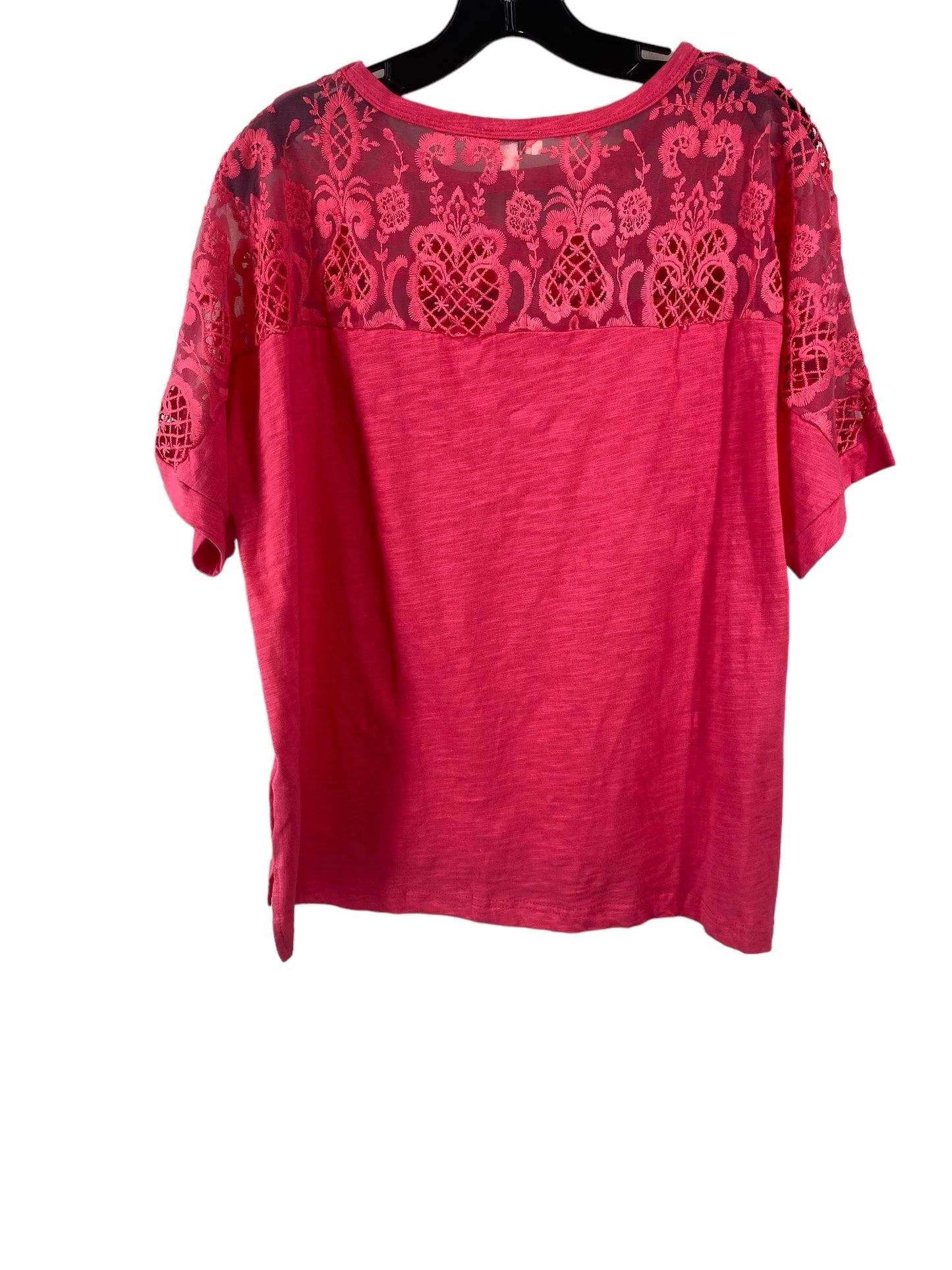 Pink Top Short Sleeve Umgee, Size L