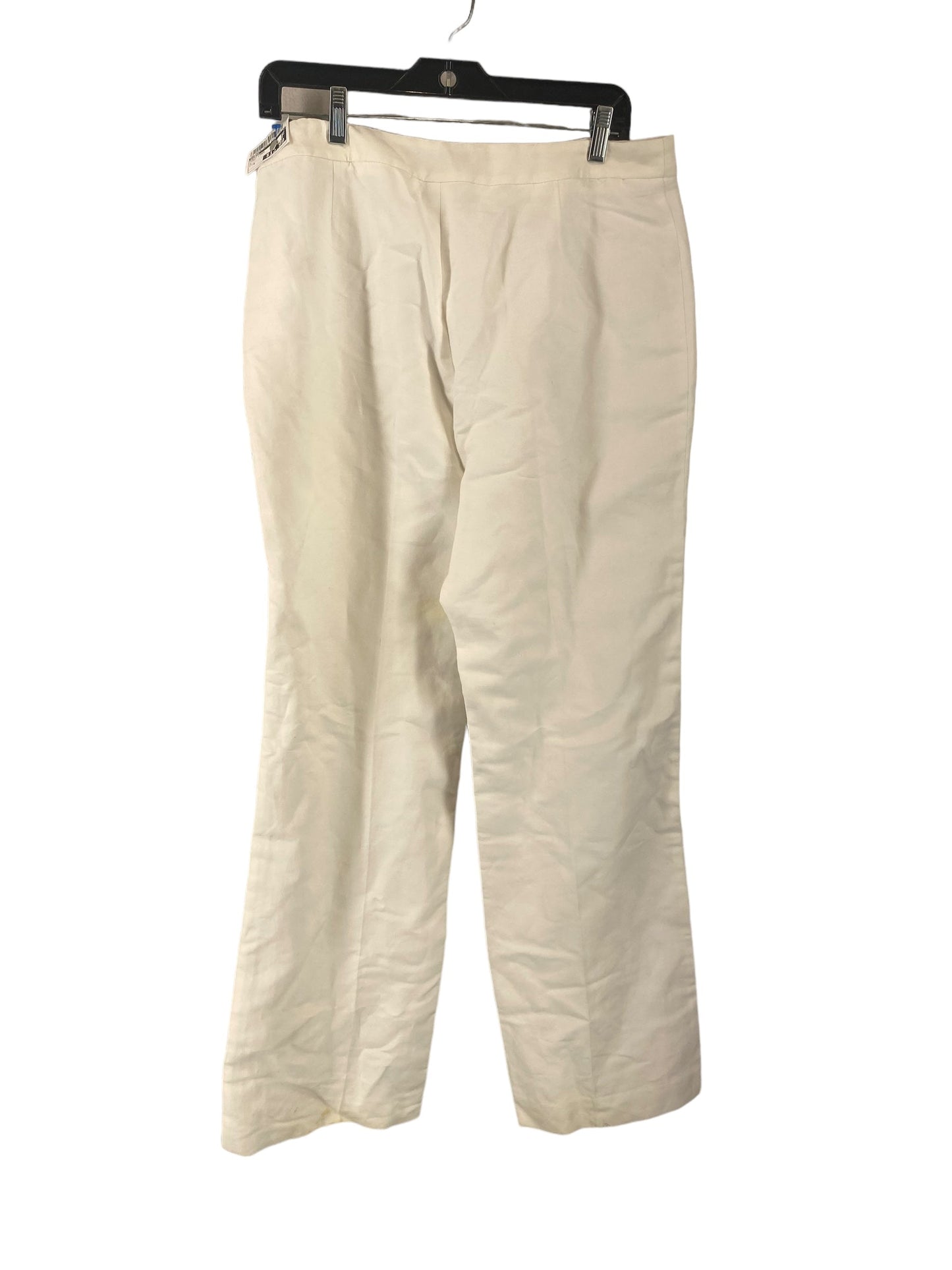 Ivory Pants Linen Kasper, Size 8