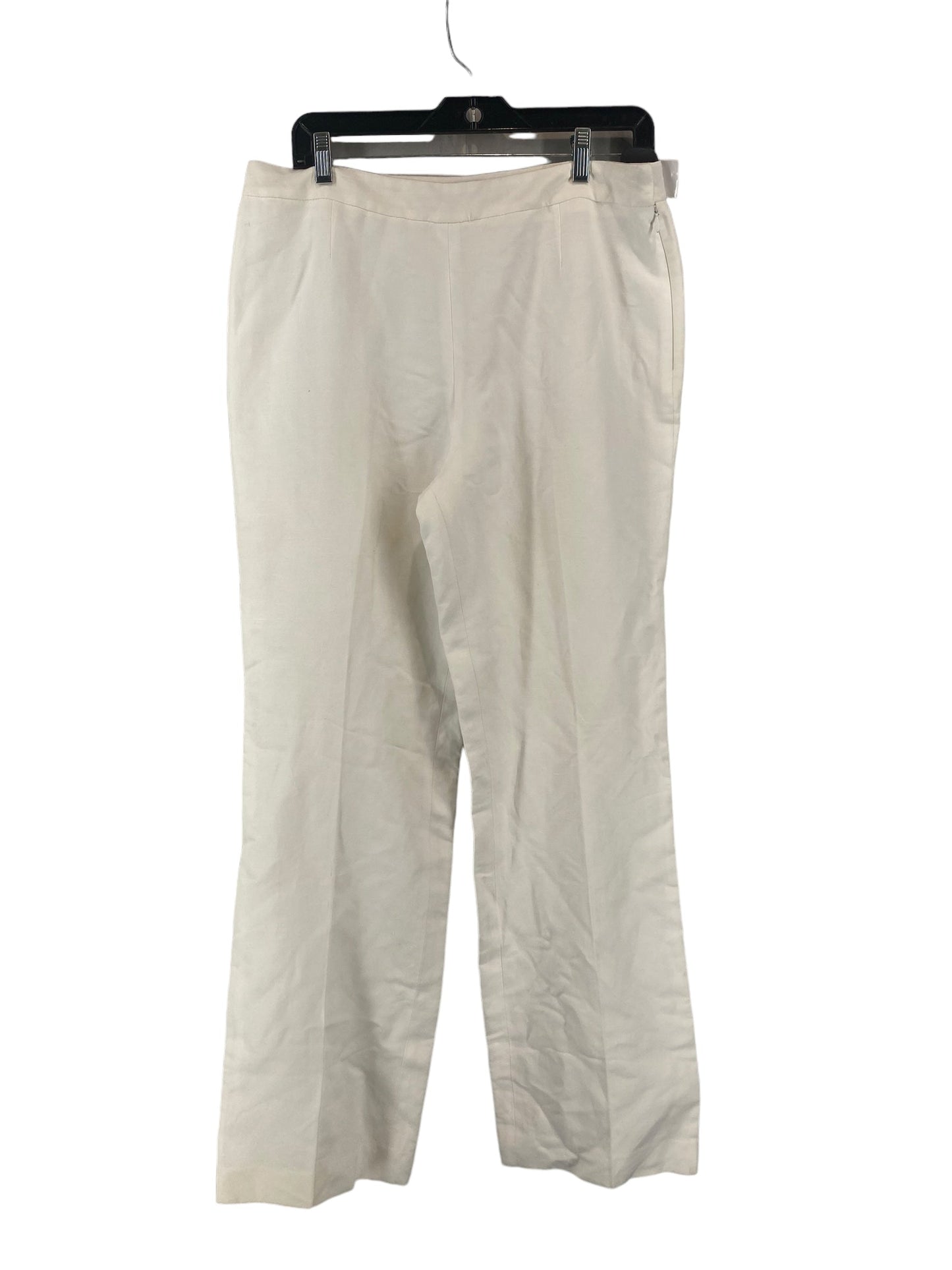 Ivory Pants Linen Kasper, Size 8
