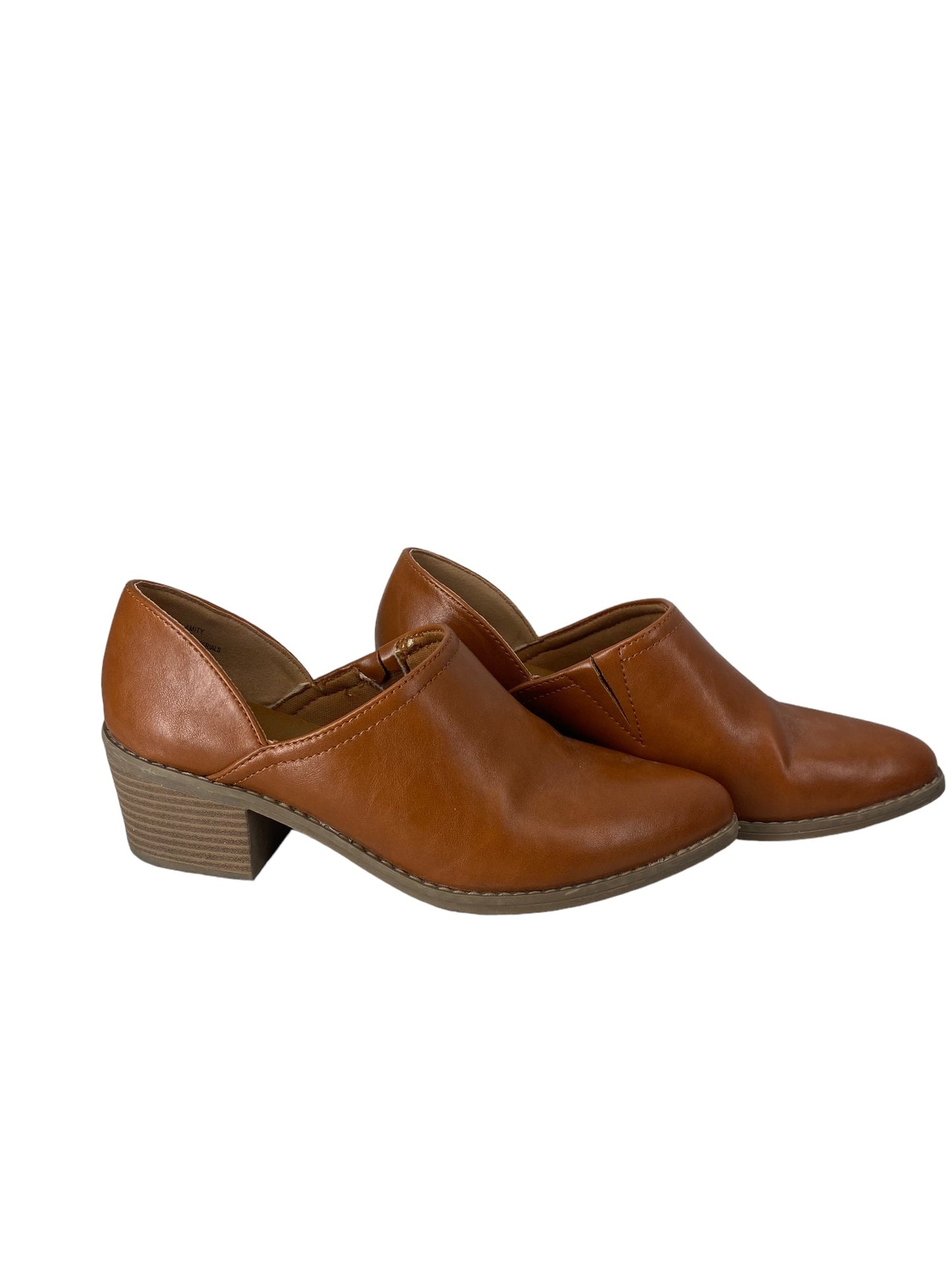 Brown Shoes Flats Ana, Size 7