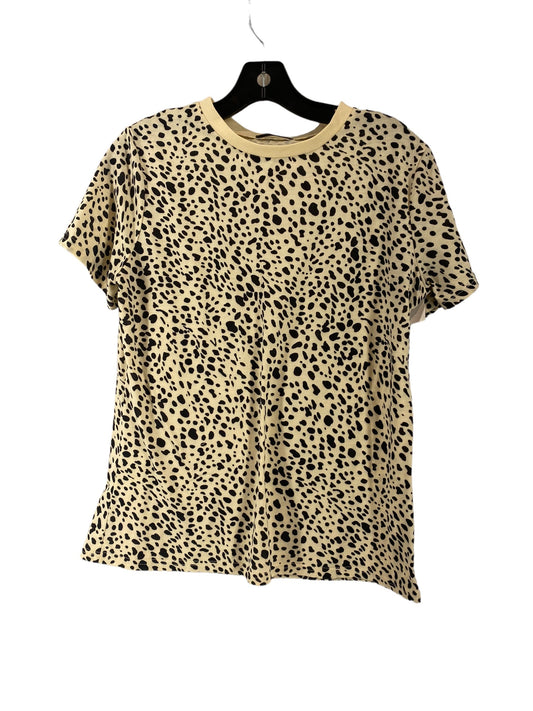 Animal Print Top Short Sleeve Basic Clothes Mentor, Size M