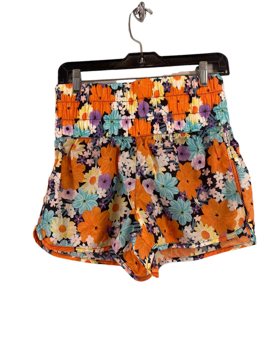 Floral Print Athletic Shorts Dip, Size S