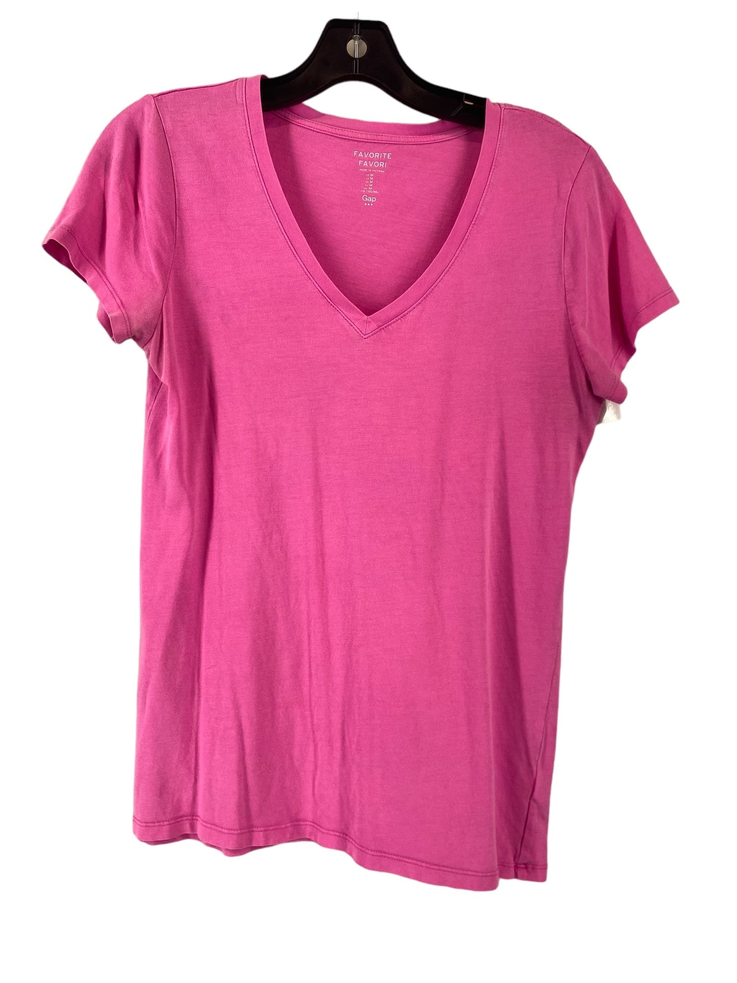 Pink Top Short Sleeve Basic Gap, Size M