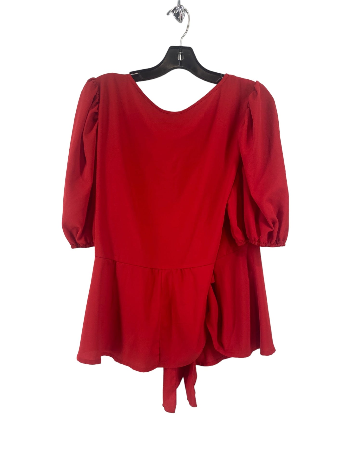 Red Top Short Sleeve Shein, Size 2x