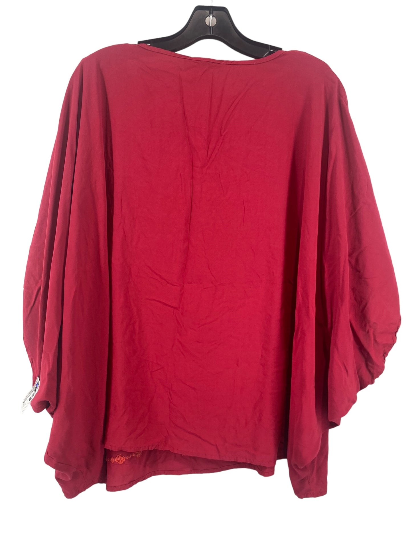 Red Top Short Sleeve Savanna Jane, Size 1x