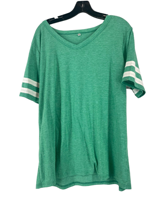 Green Top Short Sleeve Basic Clothes Mentor, Size 2x