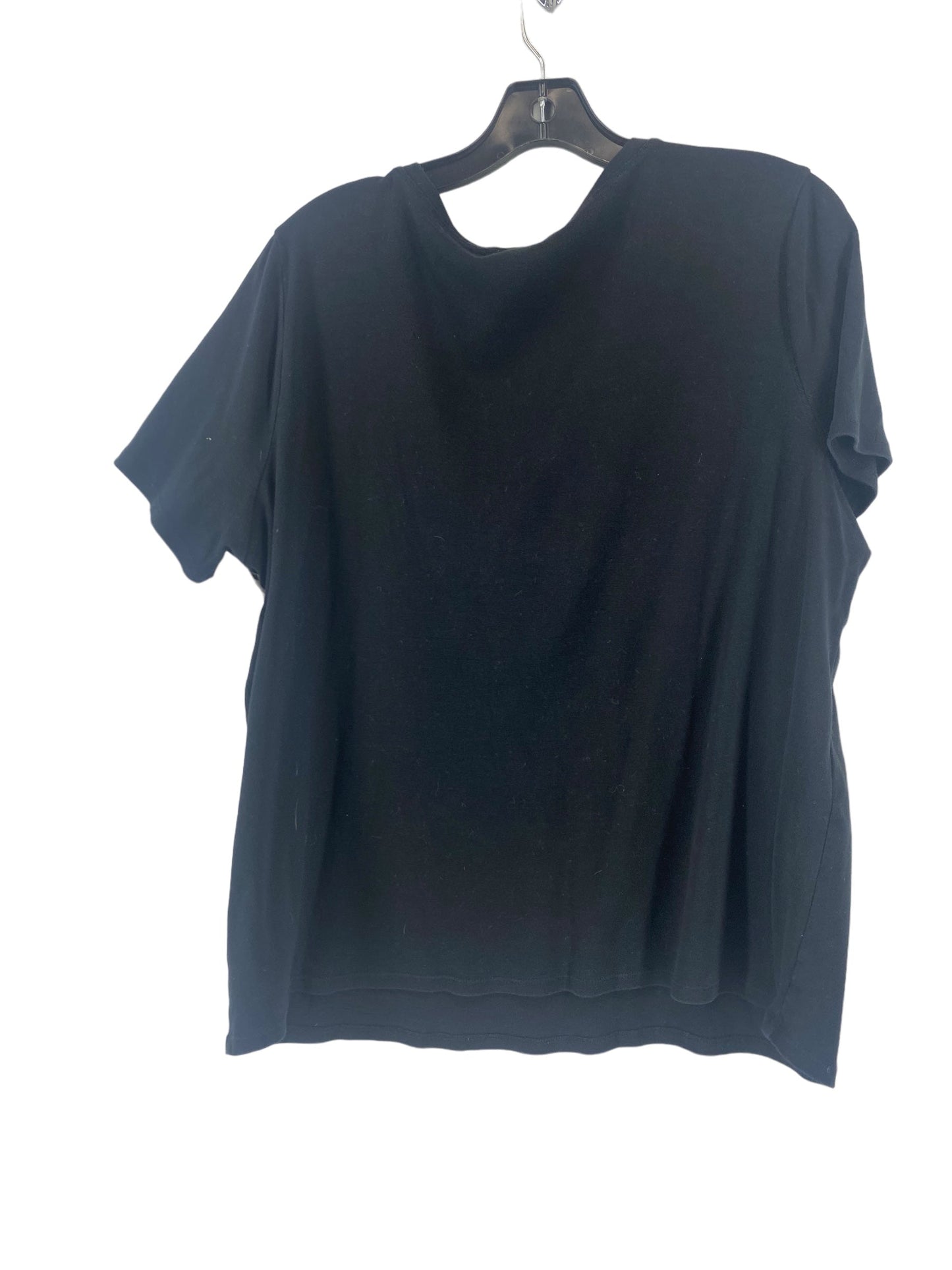 Black Top Short Sleeve Lauren By Ralph Lauren, Size 2x