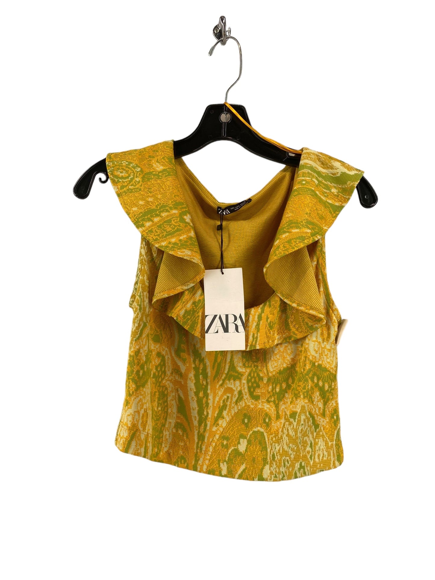 Yellow Top Sleeveless Zara, Size M