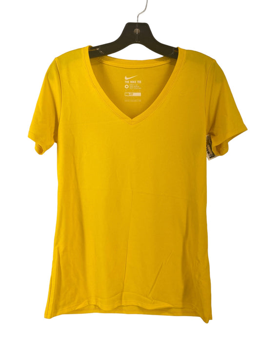 Yellow Athletic Top Short Sleeve Nike, Size M