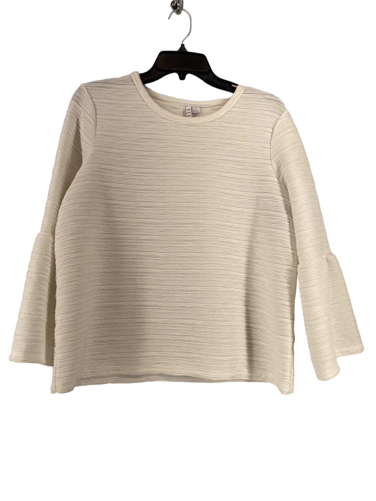 White Top 3/4 Sleeve Elle, Size L