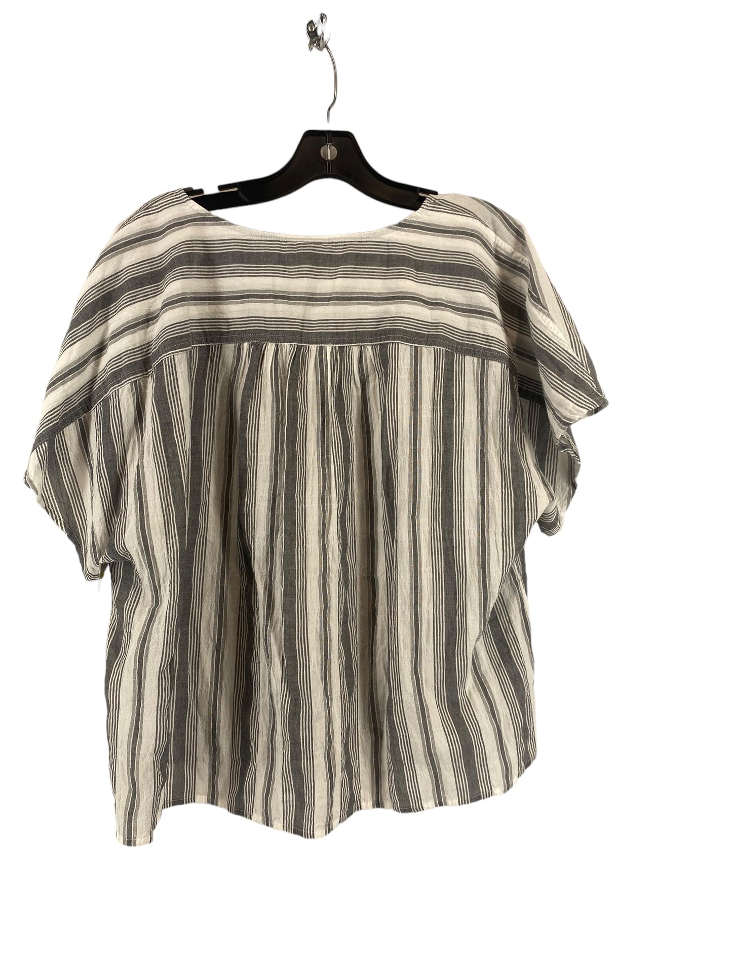 Striped Pattern Top Short Sleeve Ana, Size Xl