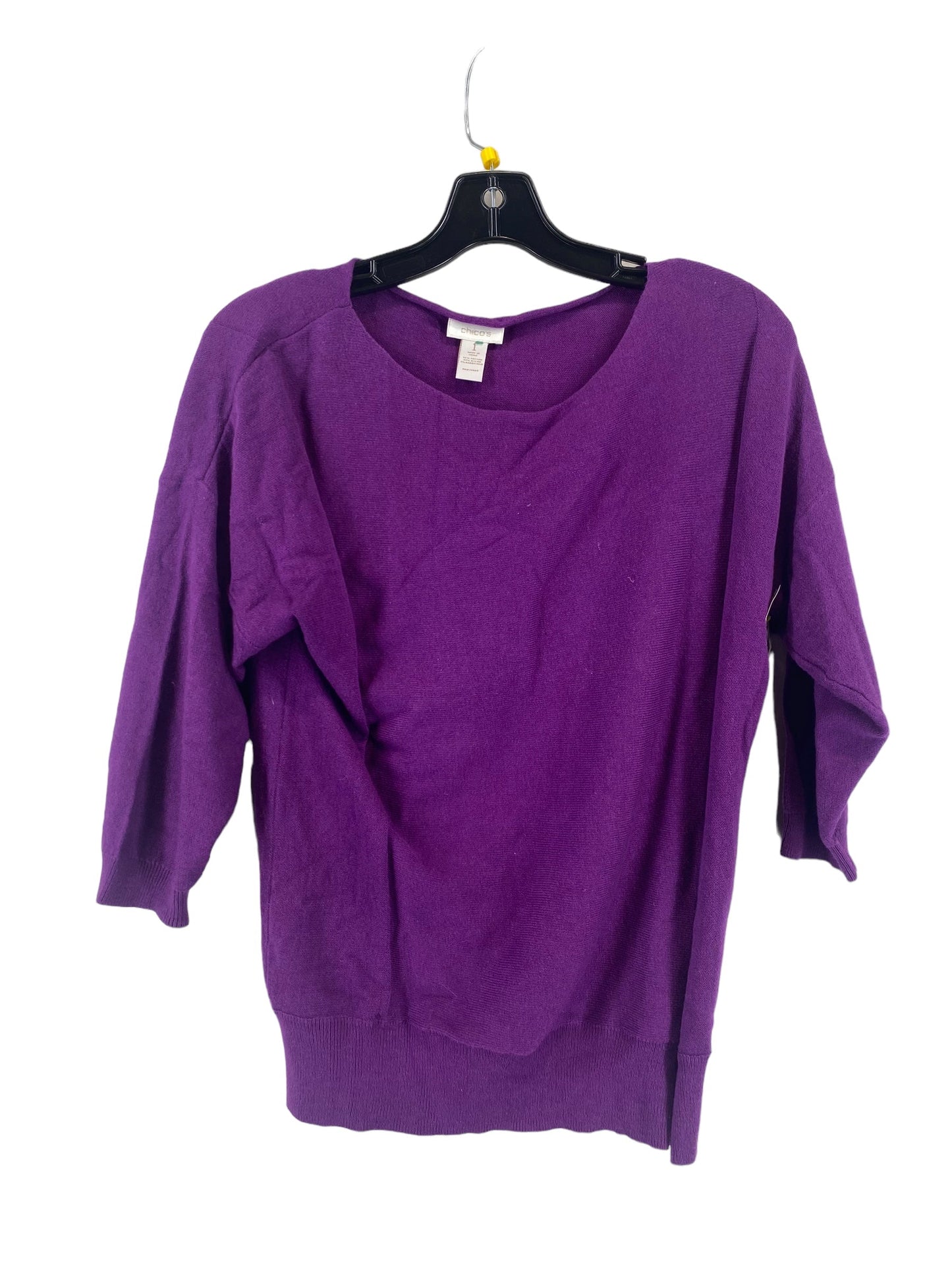 Purple Top Long Sleeve Chicos, Size 1