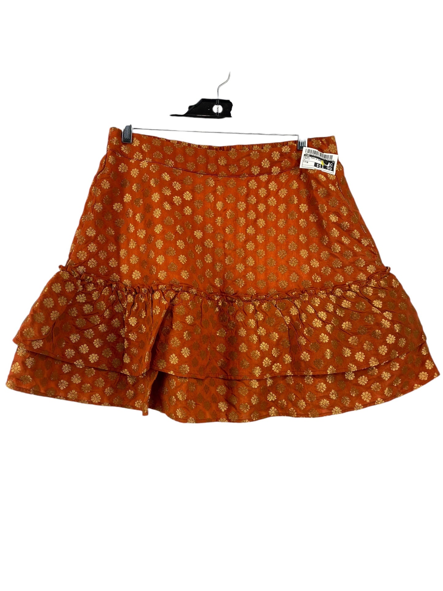 Skirt Mini & Short By Thml In Orange, Size: M