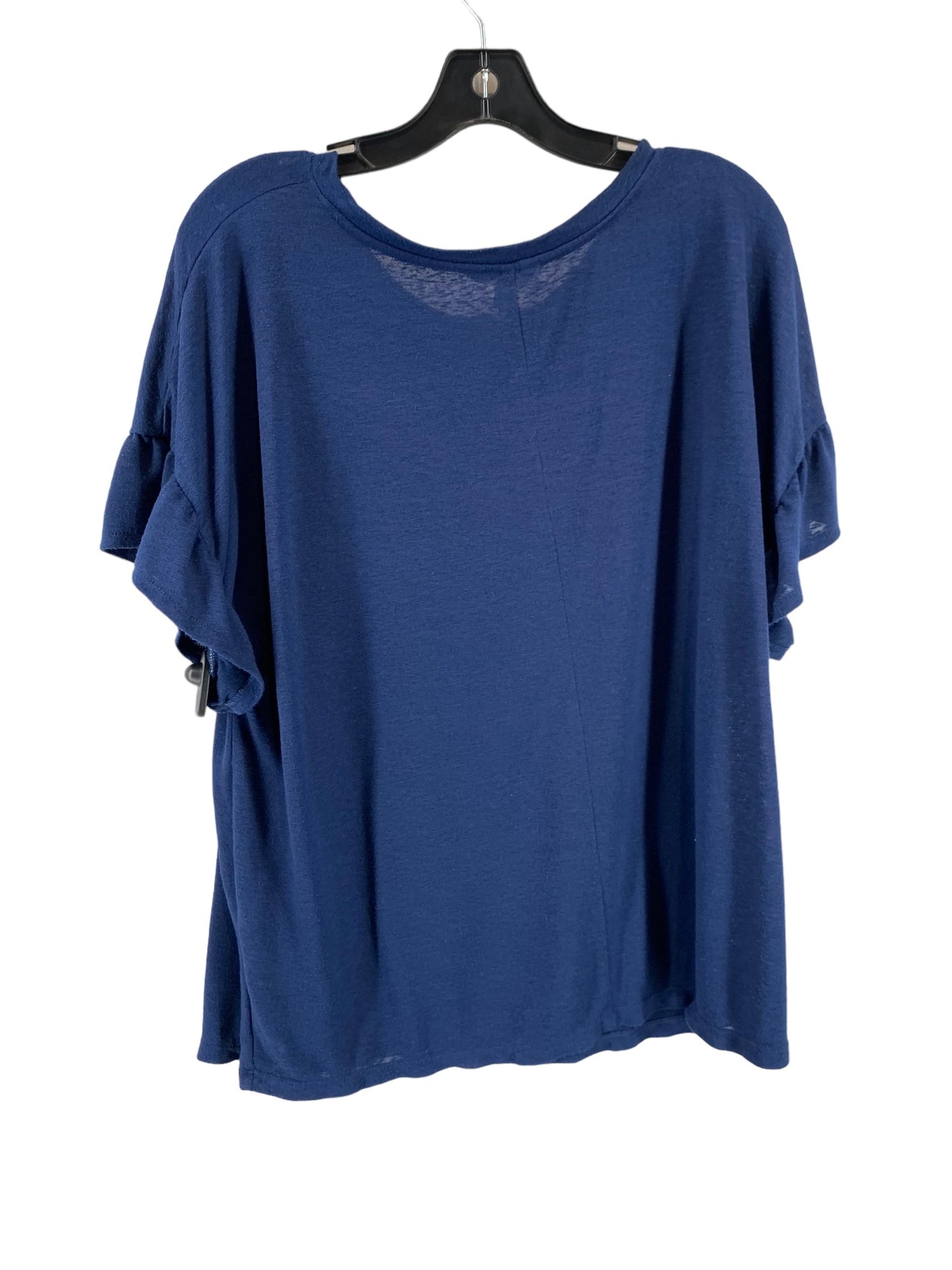 Blue Top Short Sleeve Basic Time And Tru, Size Xxxl