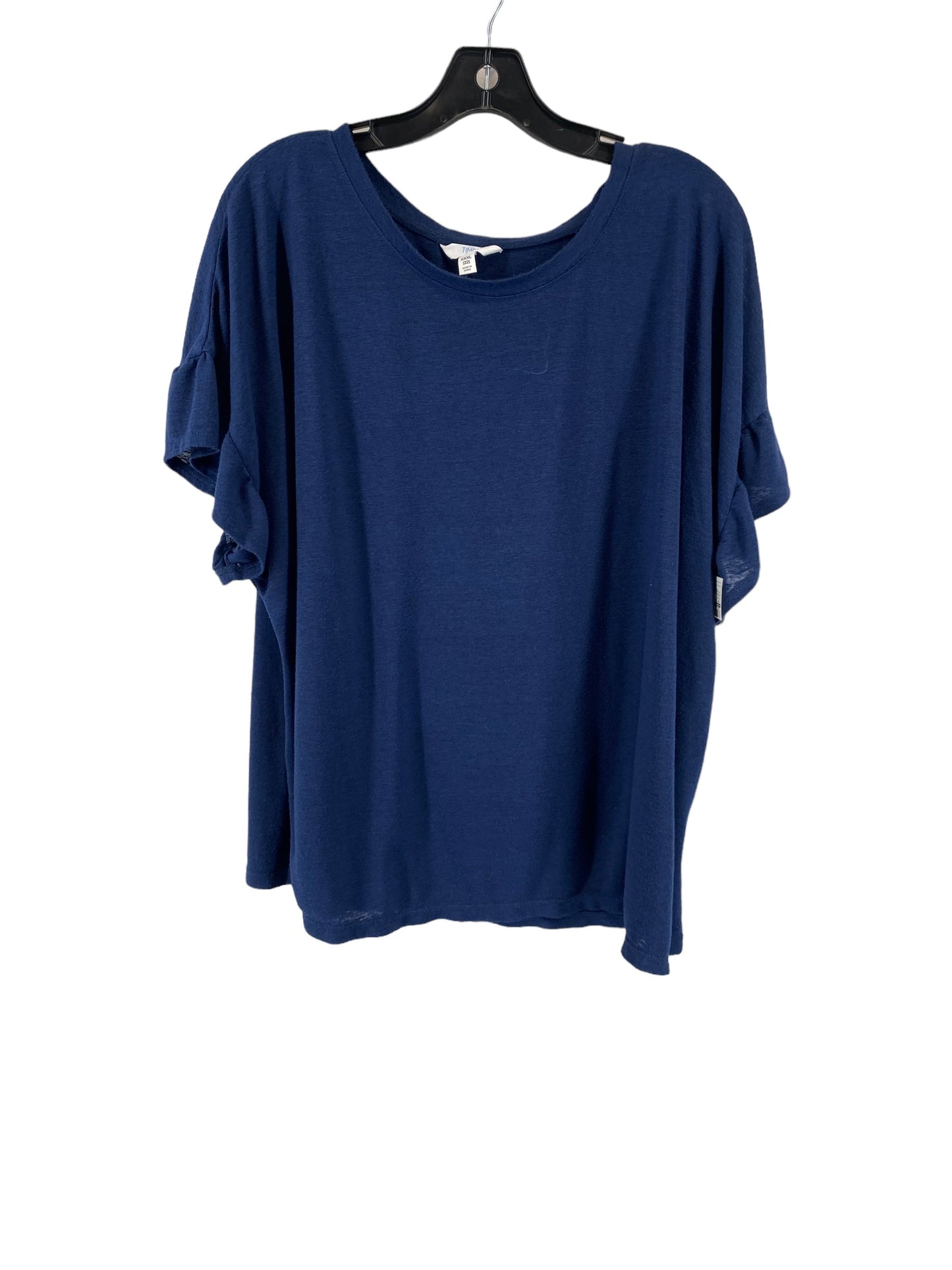 Blue Top Short Sleeve Basic Time And Tru, Size Xxxl