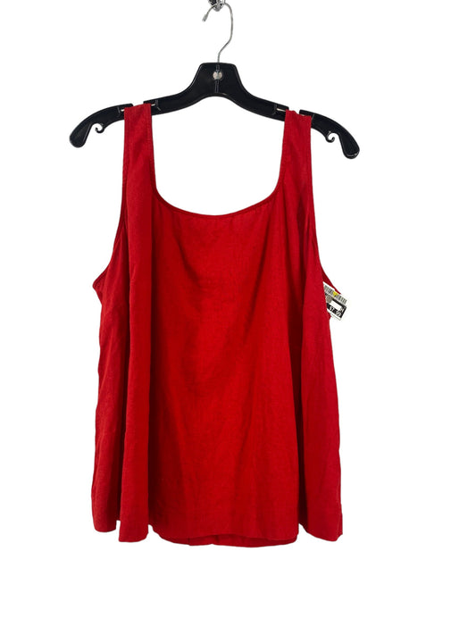 Red Top Sleeveless Ava & Viv, Size Xxl