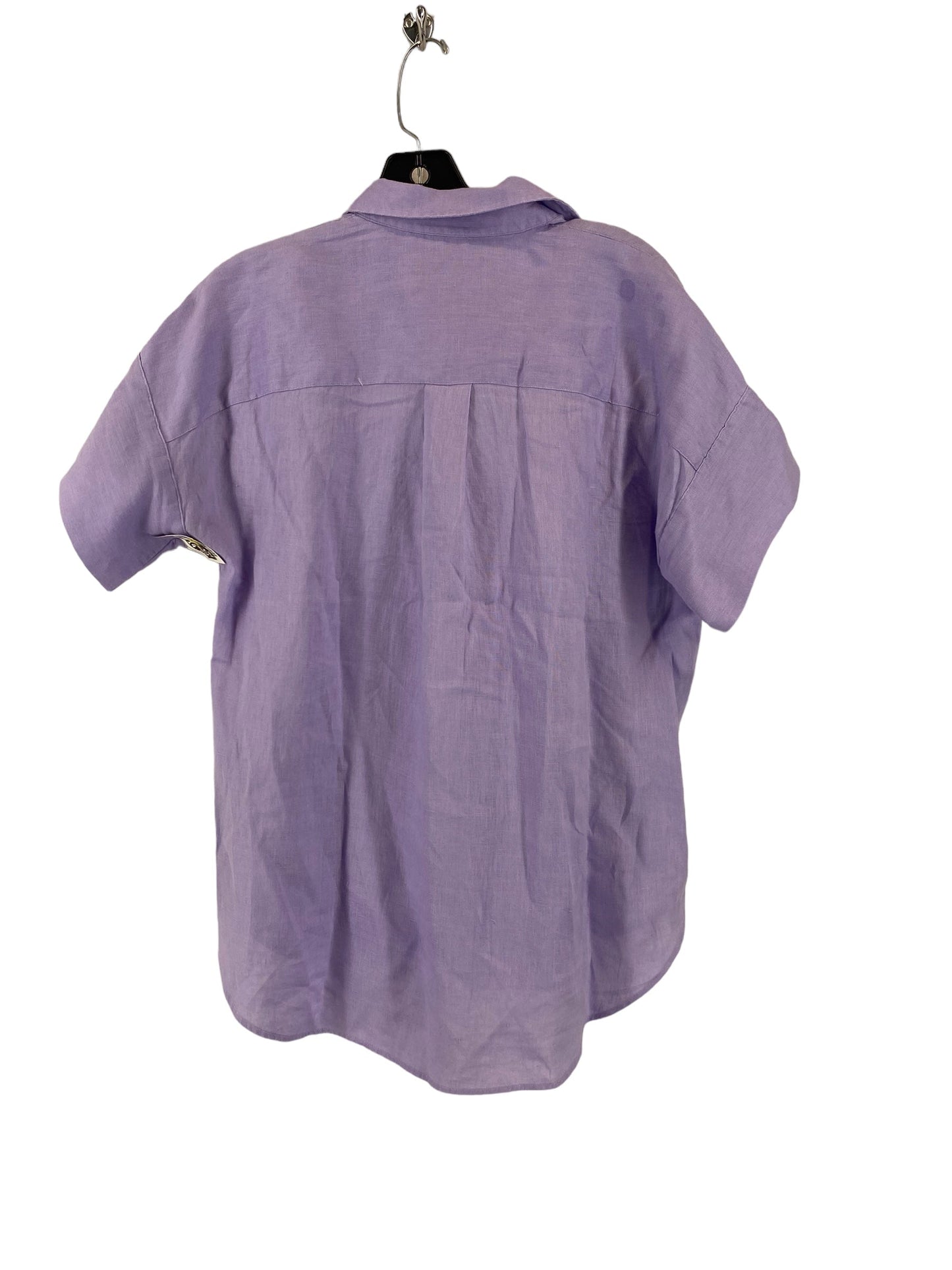 Blouse Short Sleeve By Lauren By Ralph Lauren In Purple, Size: Petite   S