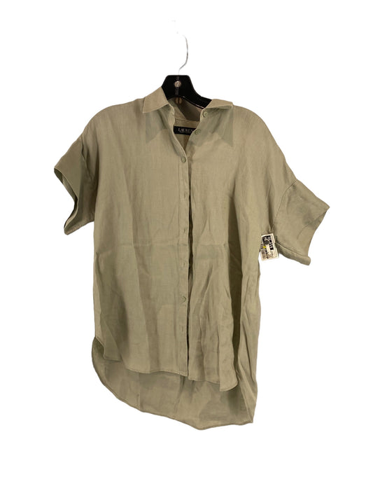 Blouse Short Sleeve By Lauren By Ralph Lauren In Green, Size: Petite   S