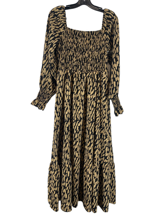 Dress Casual Maxi By Shein In Black & Tan, Size: L