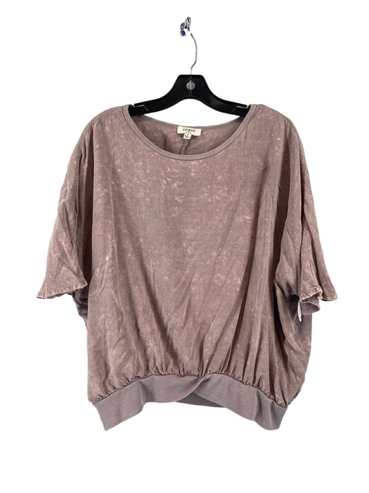 Top Short Sleeve By Umgee In Mauve, Size: S