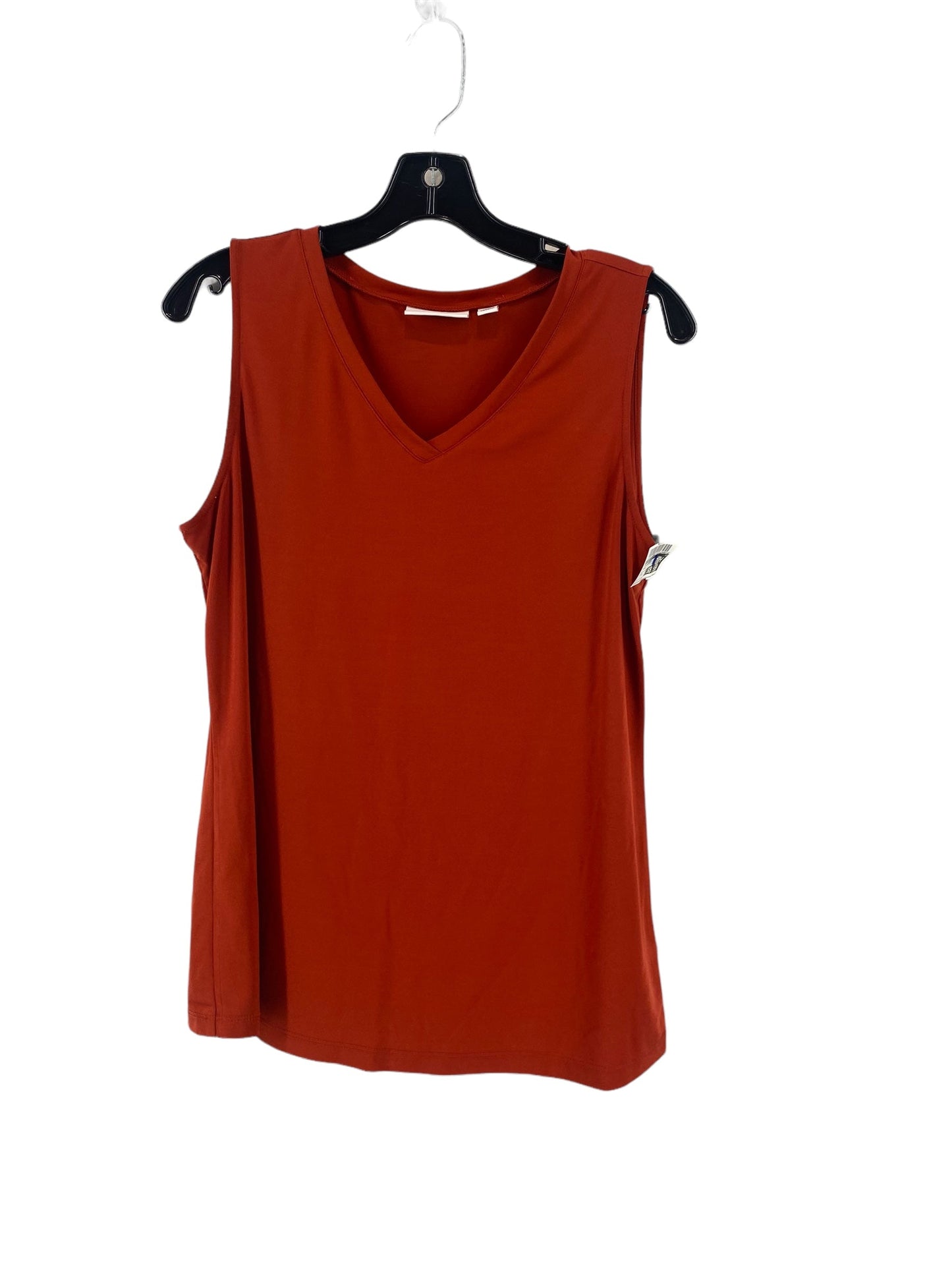 Top Sleeveless By Susan Graver In Orange, Size: M