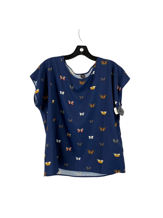 Top Short Sleeve By Shein In Blue, Size: L