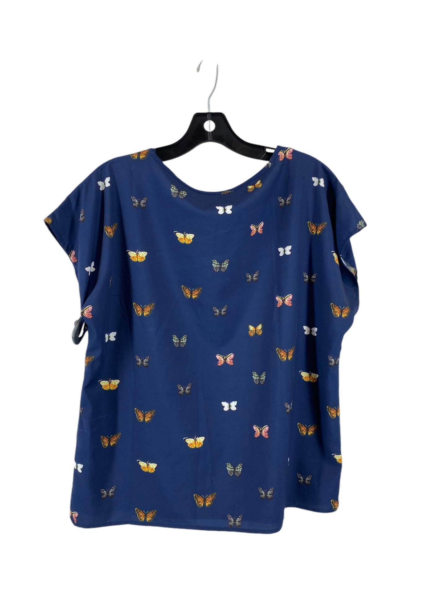 Top Short Sleeve By Shein In Blue, Size: L