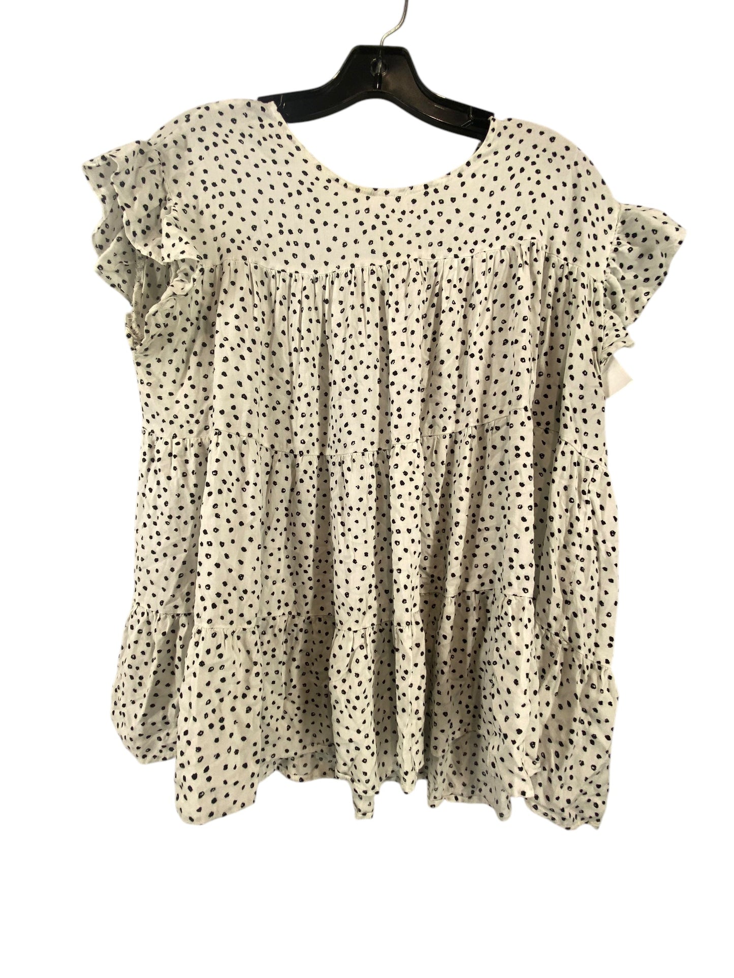 Top Short Sleeve By Entro In Polkadot Pattern, Size: M