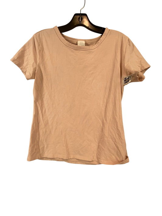 Top Short Sleeve Basic By H&m In Tan, Size: M