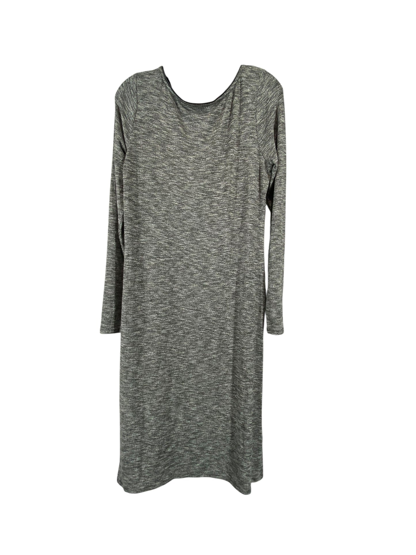 Dress Casual Midi By White House Black Market In Grey, Size: M