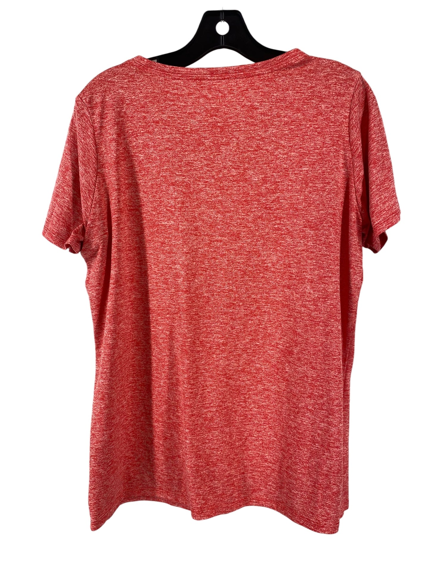 Athletic Top Short Sleeve By Nike In Red, Size: L