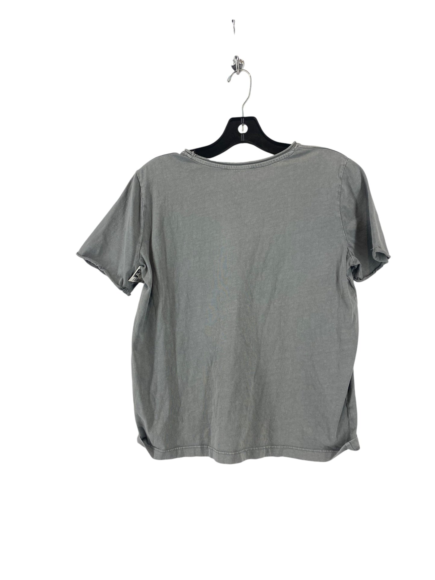 Top Short Sleeve Basic By Zara In Grey, Size: M