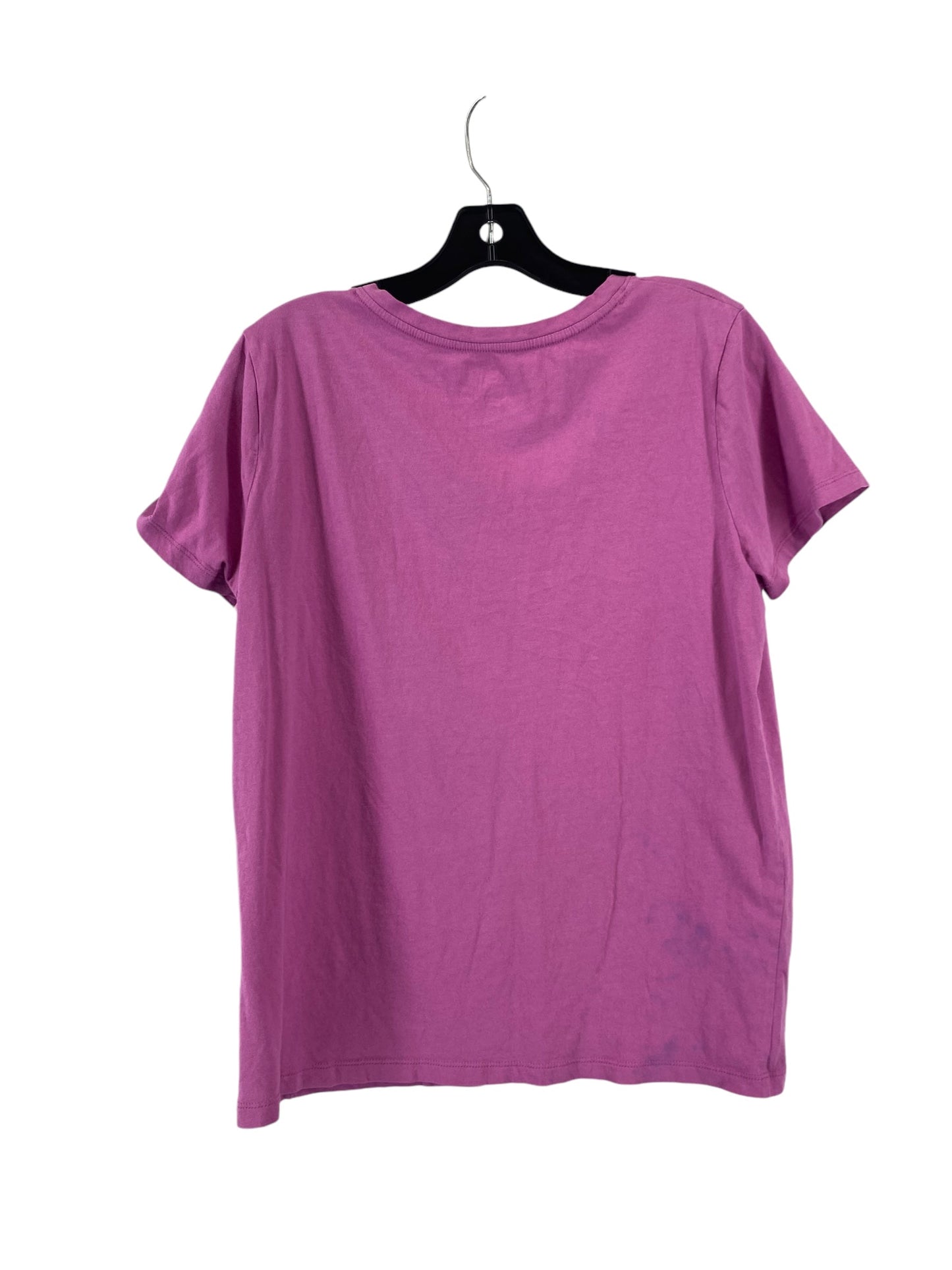 Top Short Sleeve Basic By Time And Tru In Purple, Size: L