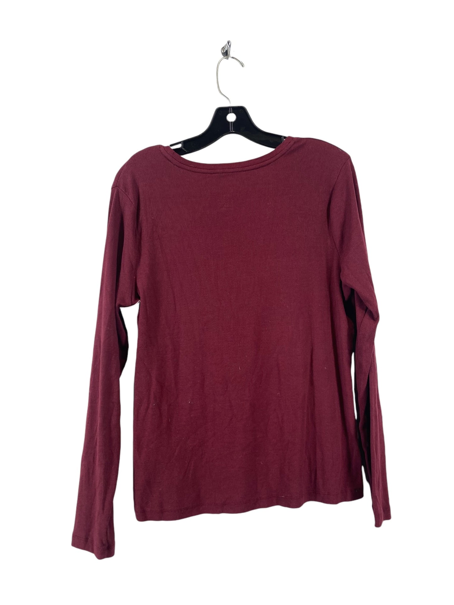 Top Long Sleeve Basic By A New Day In Red, Size: Xl