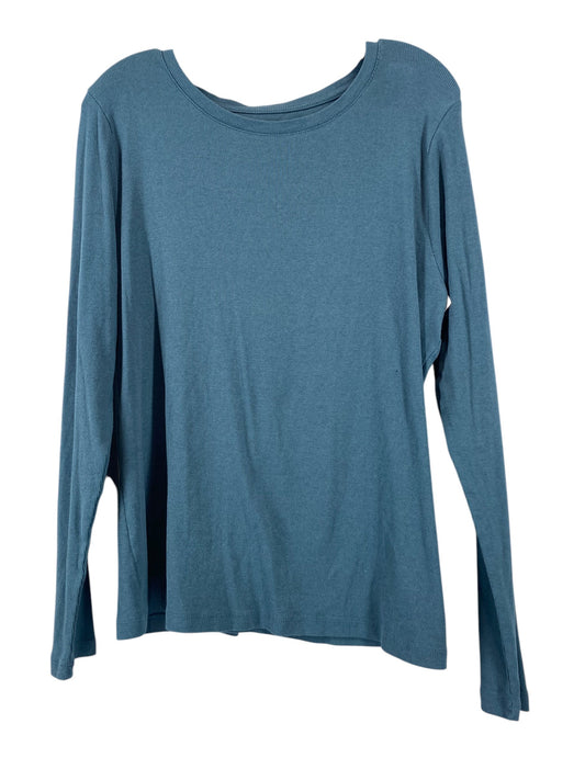 Top Long Sleeve Basic By A New Day In Teal, Size: Xl