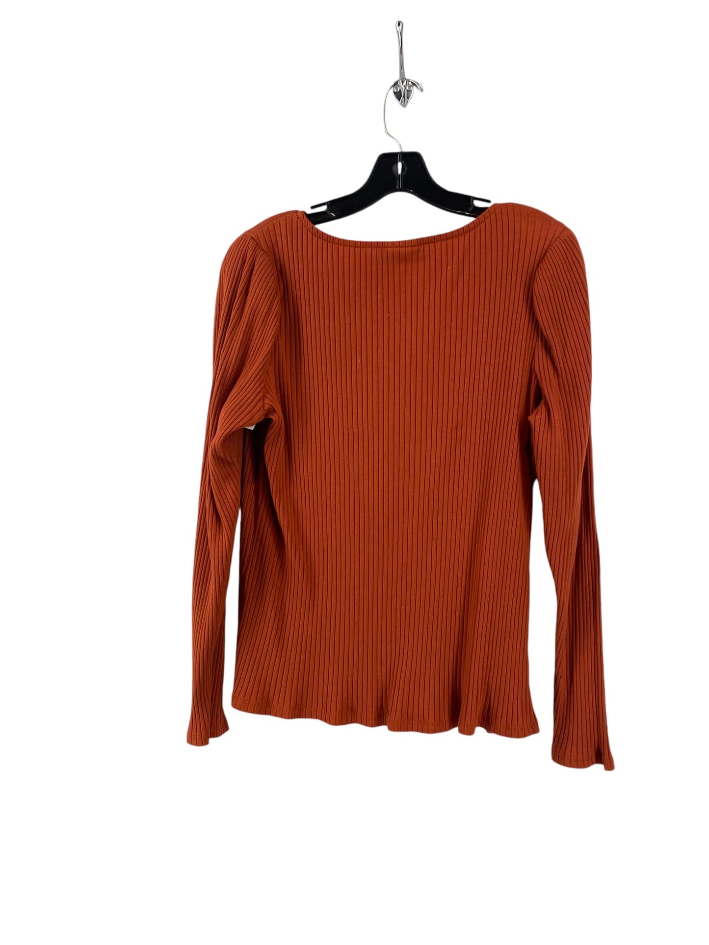 Top Long Sleeve Basic By Ana In Orange, Size: Xxl