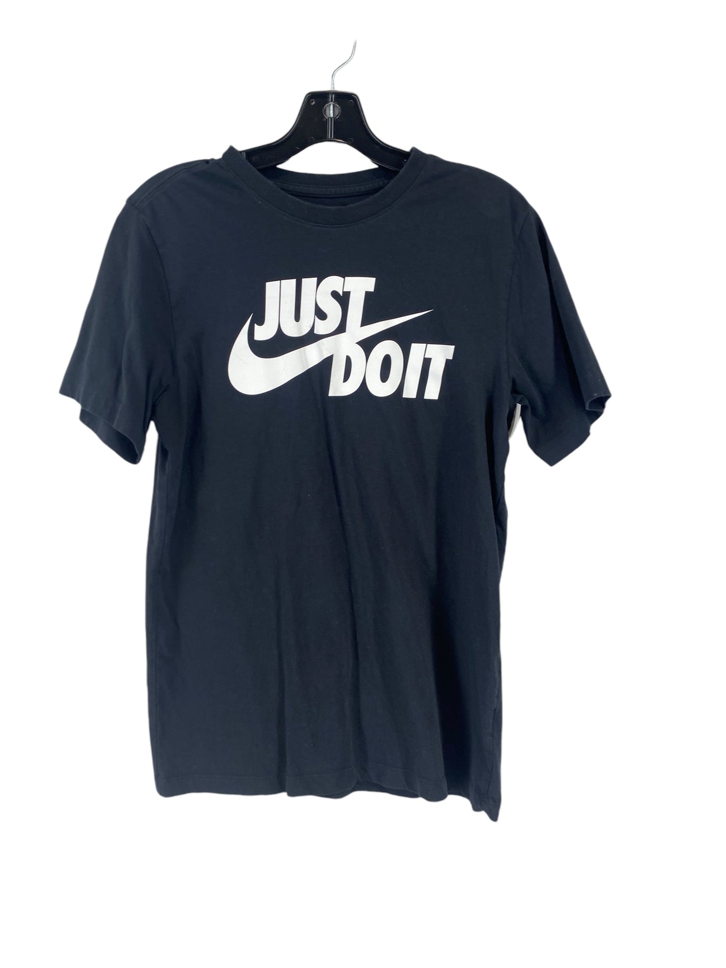 Athletic Top Short Sleeve By Nike In Black, Size: S