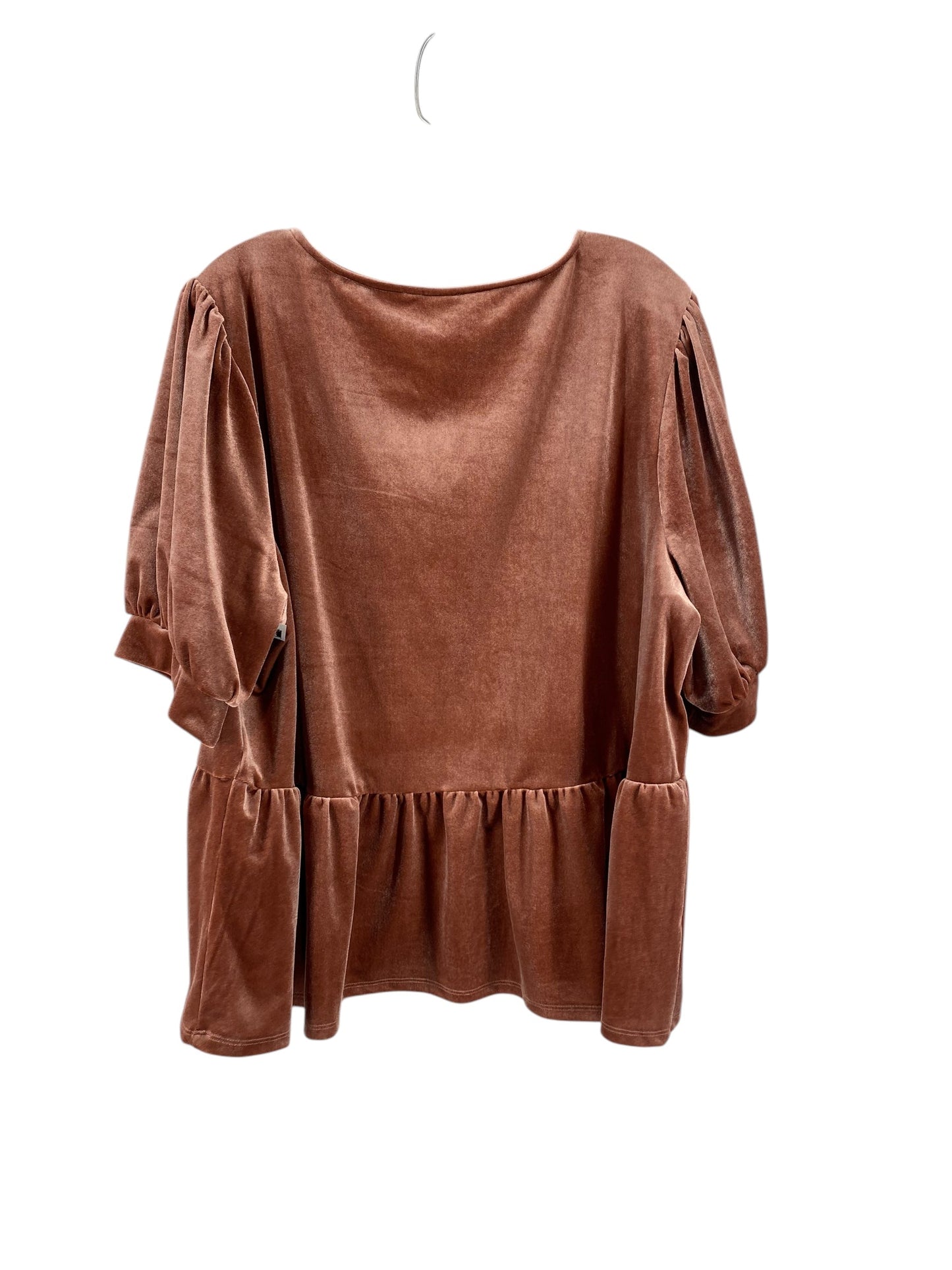 Top Short Sleeve By Clothes Mentor In Mauve, Size: 2x