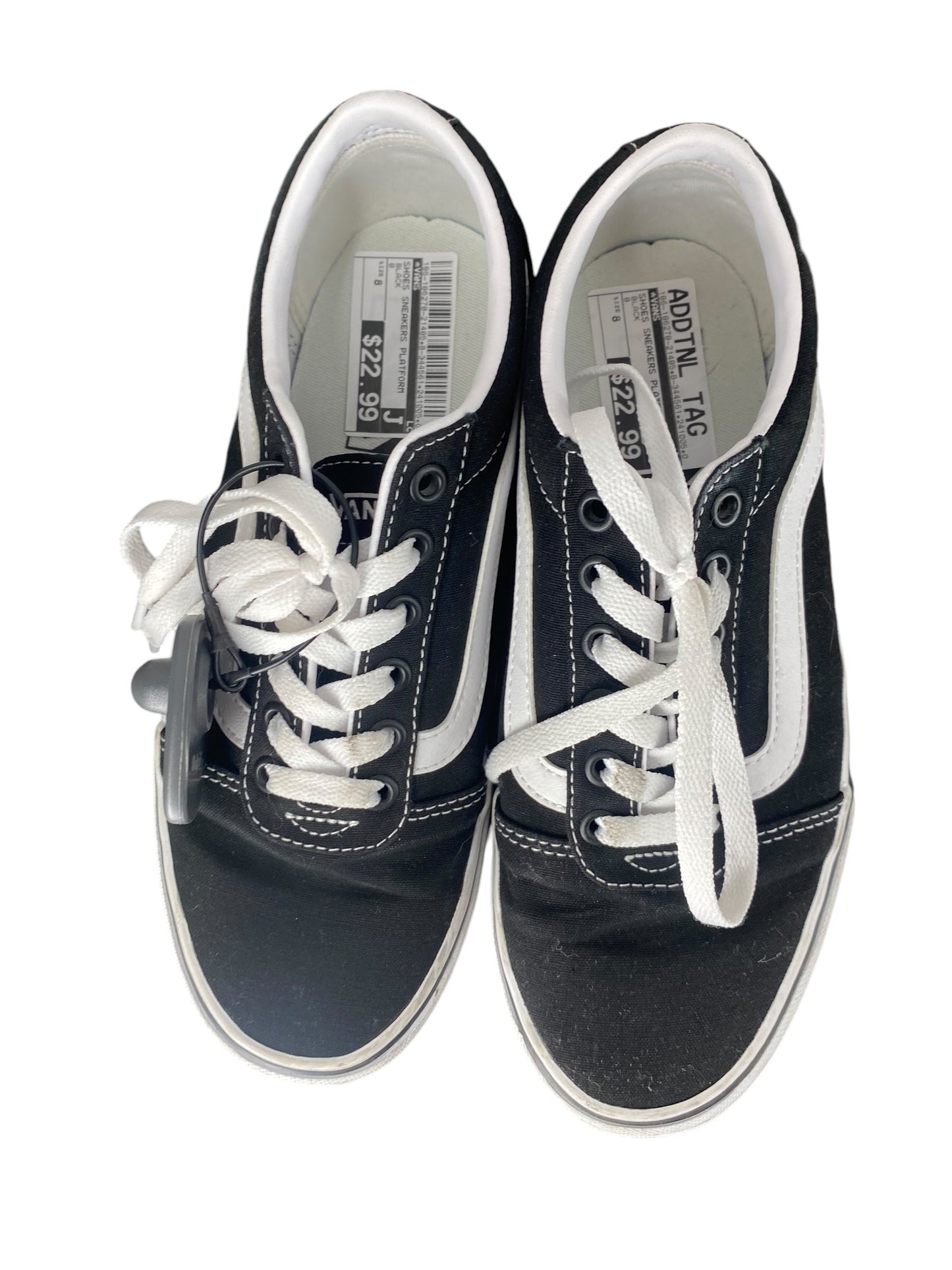 Shoes Sneakers Platform By Vans In Black, Size: 8