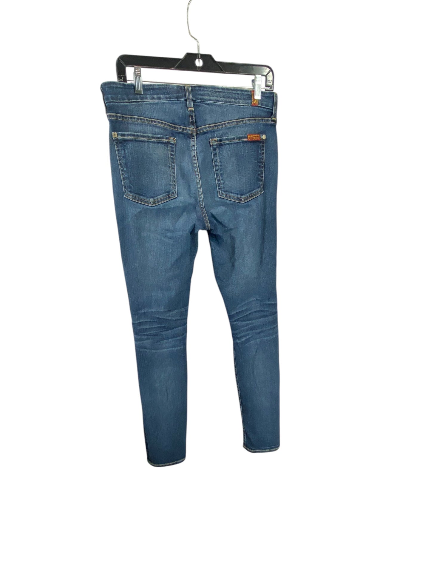 Jeans Skinny By 7 For All Mankind In Blue Denim, Size: 30