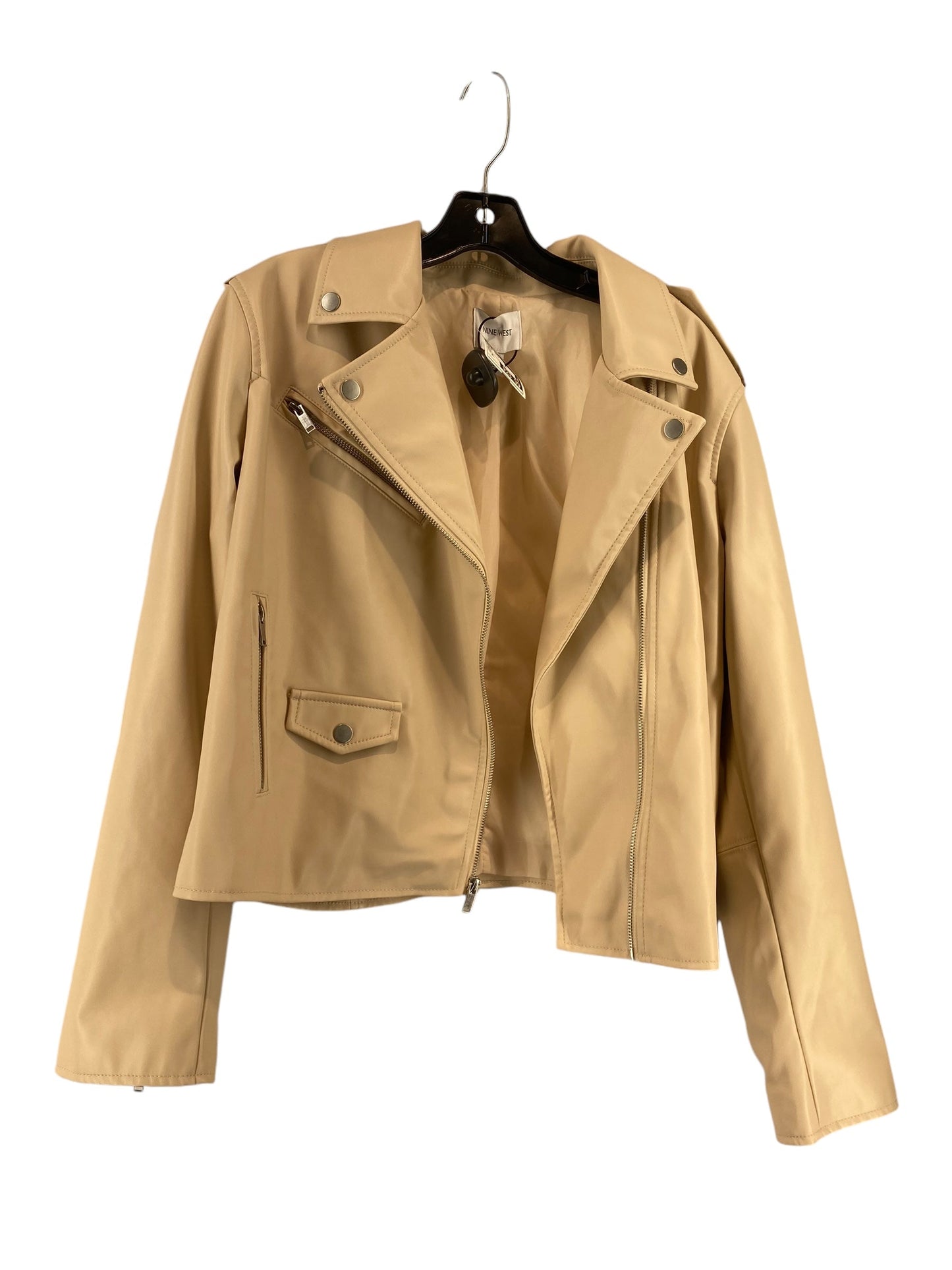 Jacket Moto By Nine West In Cream, Size: Xl