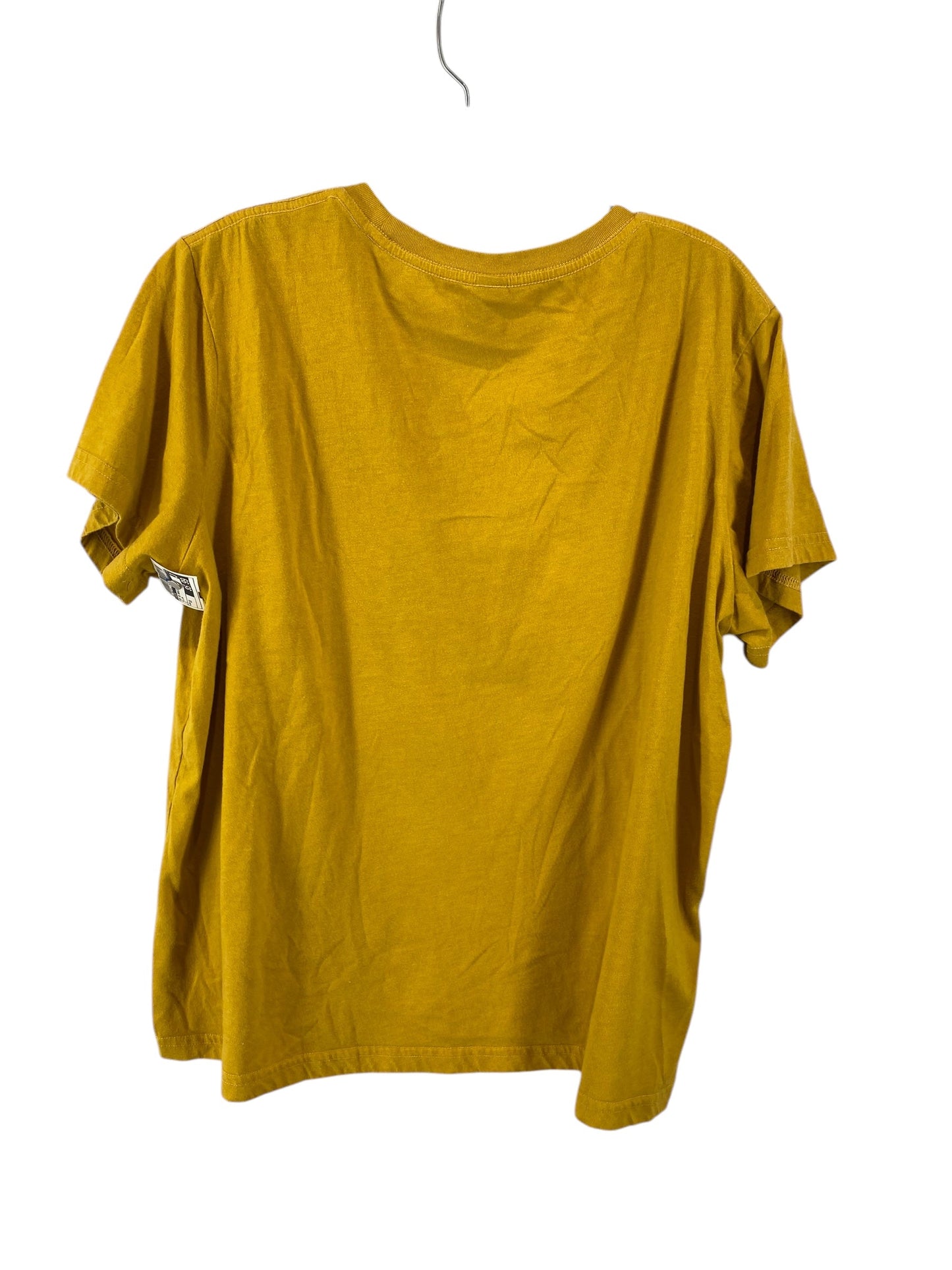 Top Short Sleeve Basic By Shein In Yellow, Size: 1x