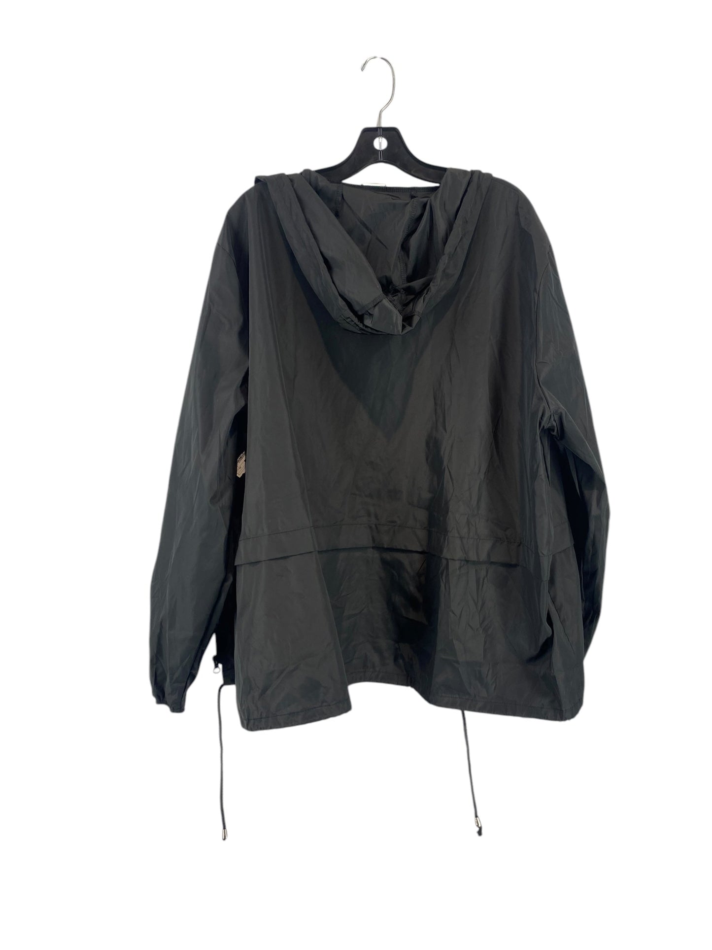 Jacket Windbreaker By Clothes Mentor In Black, Size: 3x