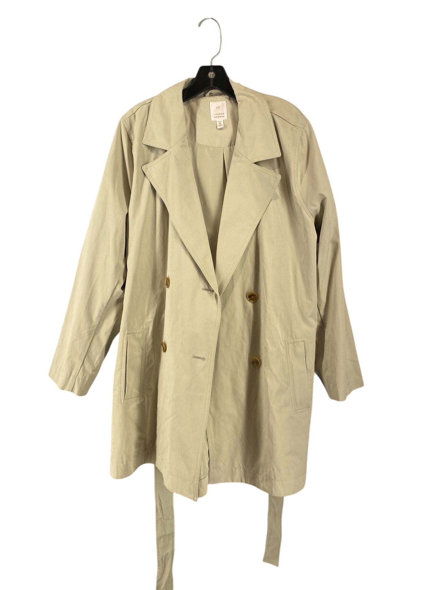 Coat Peacoat By Lc Lauren Conrad In Tan, Size: 1x