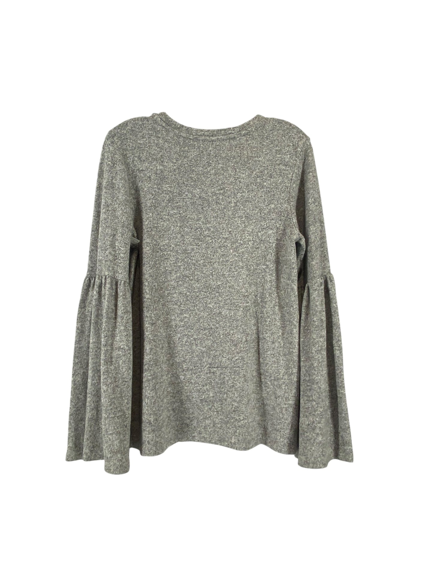 Top Long Sleeve By Zara In Grey, Size: S