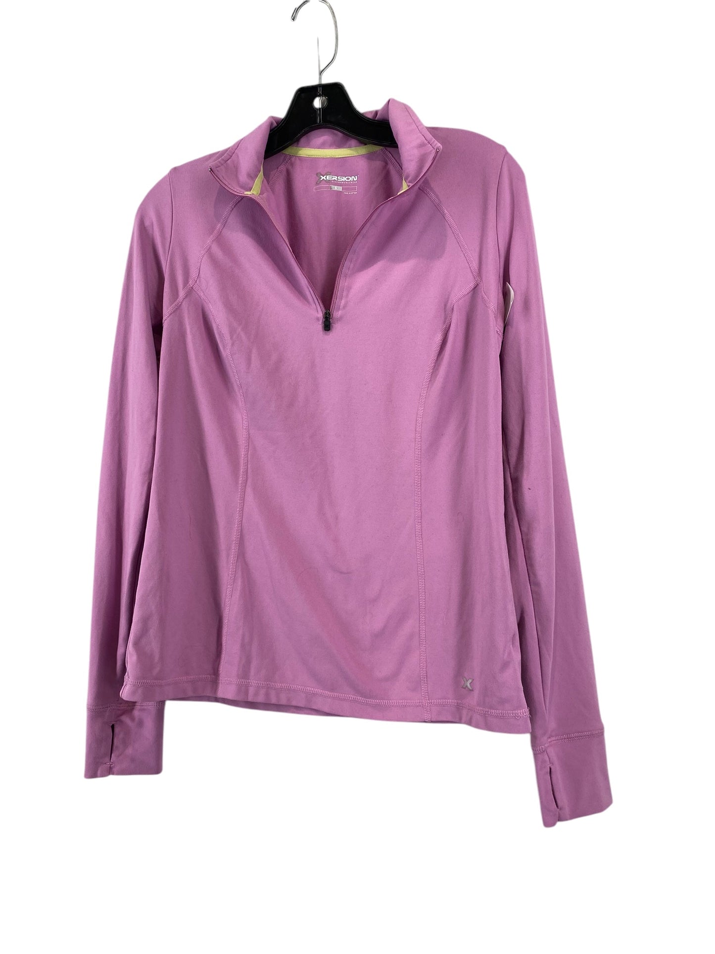 Athletic Top Long Sleeve Collar By Xersion In Purple, Size: S