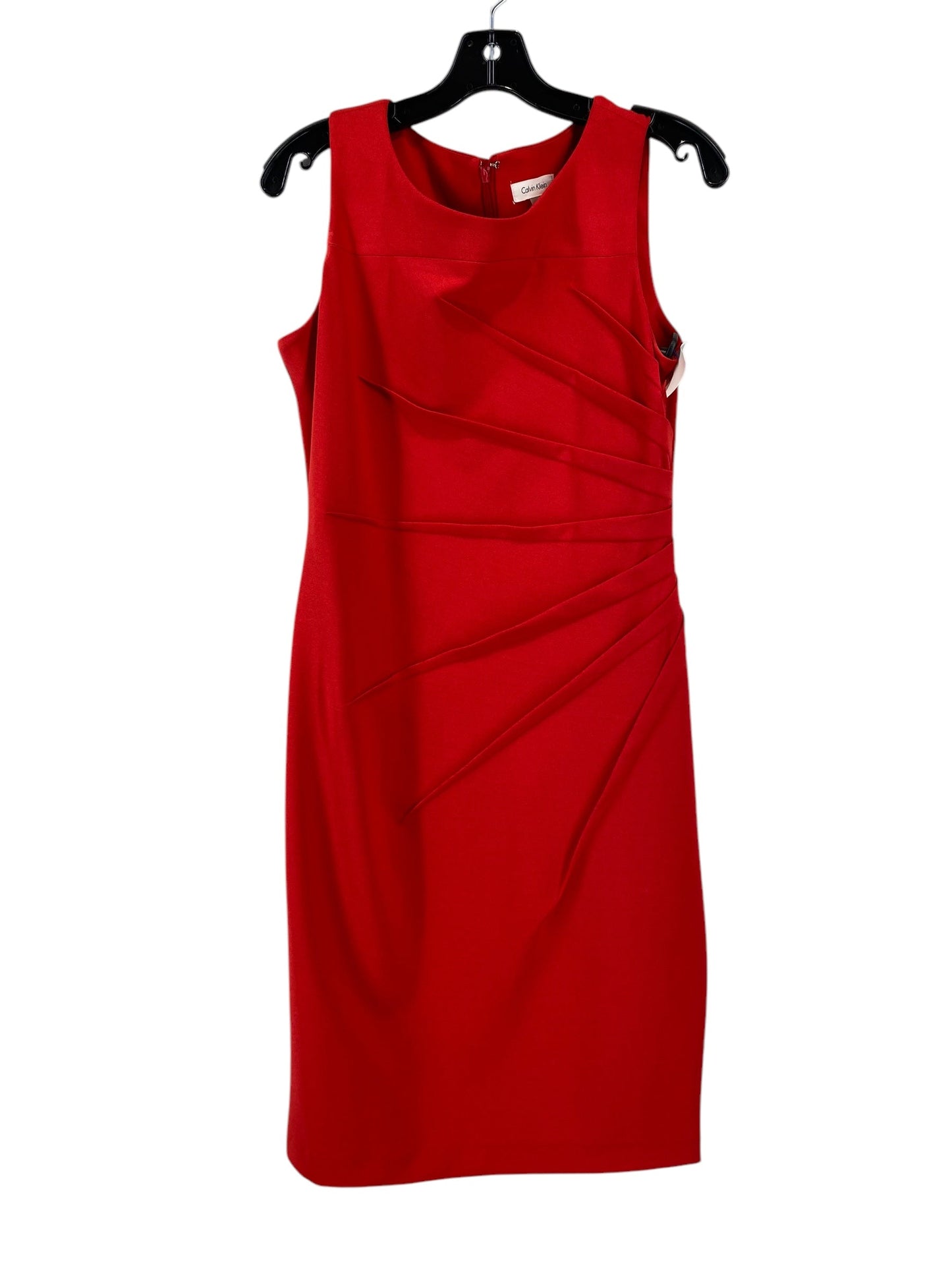 Dress Work By Calvin Klein In Red, Size: 10