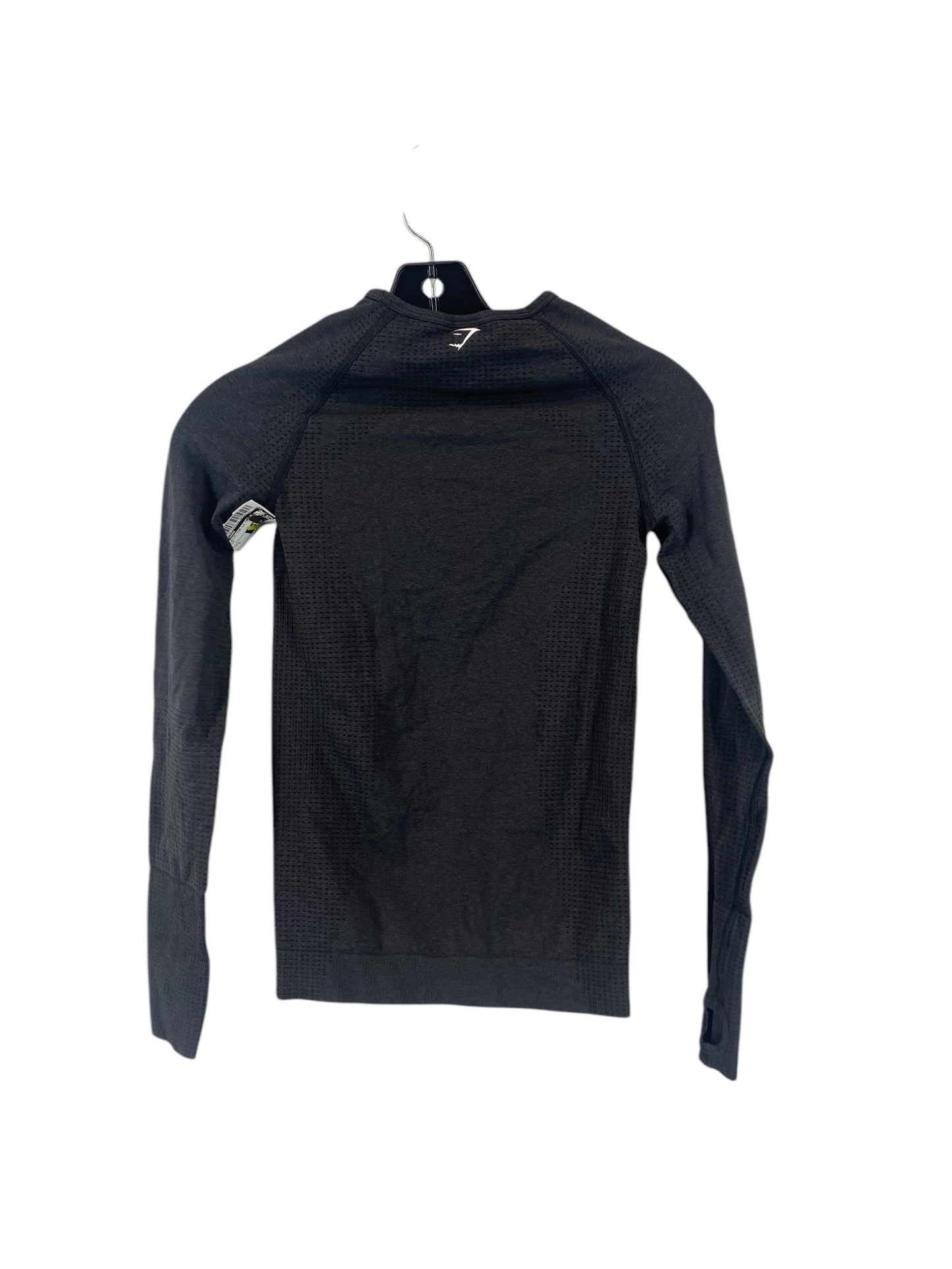 Athletic Top Long Sleeve Crewneck By Gym Shark In Black, Size: S